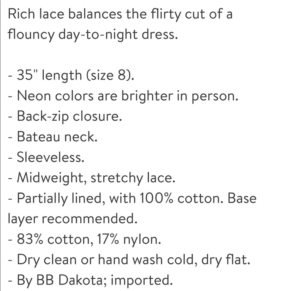 BB Dakota “Renley” lace fit n flare dress - Picture 3 of 3